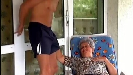 Horny Fuckers Wild And Nasty Granny With Glasses