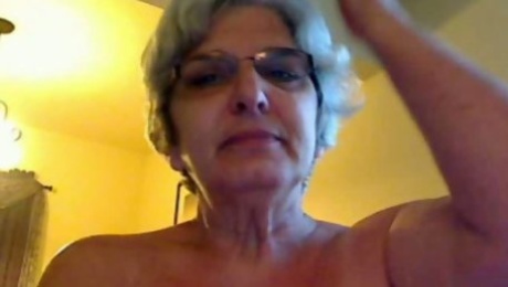 Curvy 62 years oldgranny shows off her creamy snatch