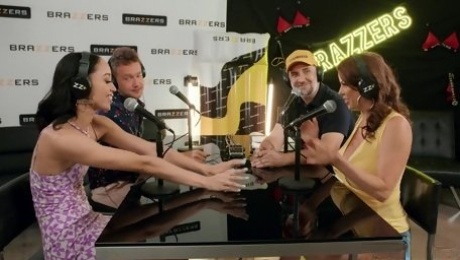 Radio show turns pretty intimate when these pornstars start craving cock